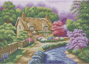 Bead Embroidery Kit House by the river