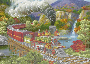 Bead Embroidery Kit autumn train