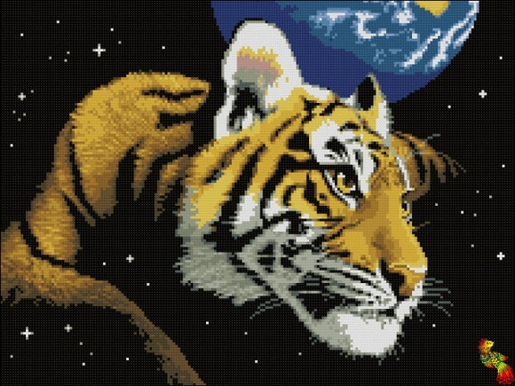 DIY Bead Embroidery Tiger in dreams