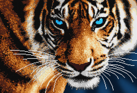 Bead Embroidery kit tiger look - Marlena.shop