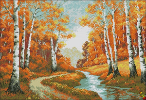 DIY Bead Embroidery kit Golden autumn