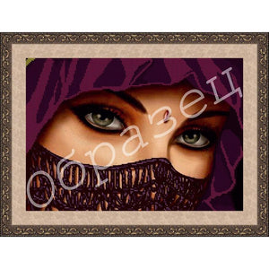 Beads embroidery kit oriental woman east eyes Scheherazade - Marlena.shop