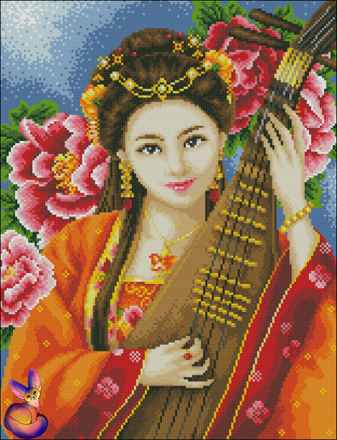Beauty from lute DIY Bead Embroidery kit