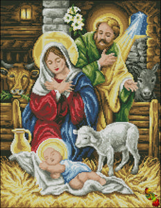 DIY Bead Embroidery kit Birth of Jesus Christ