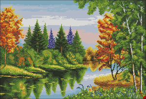 DIY Bead Embroidery Kit Magical colors of autumn