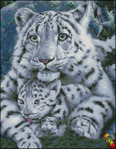 DIY Bead Embroidery white tigress