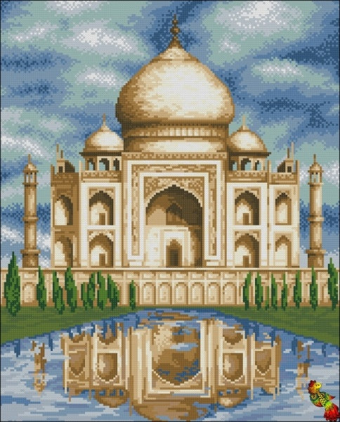 DIY Bead Embroidery kit Taj Mahal