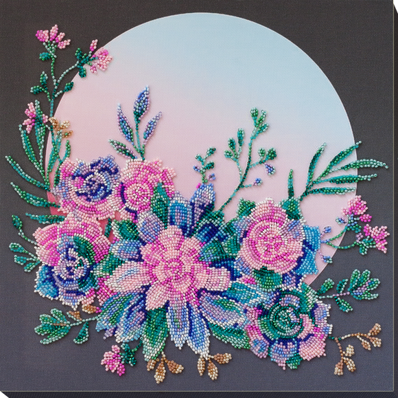 Lunar flowers Abris Art. Bead embroidery kit