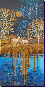 "Golden Forest" Abris Art. Bead embroidery kit