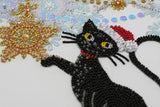 Black cat New Year Abris Art DIY BEAD KIT