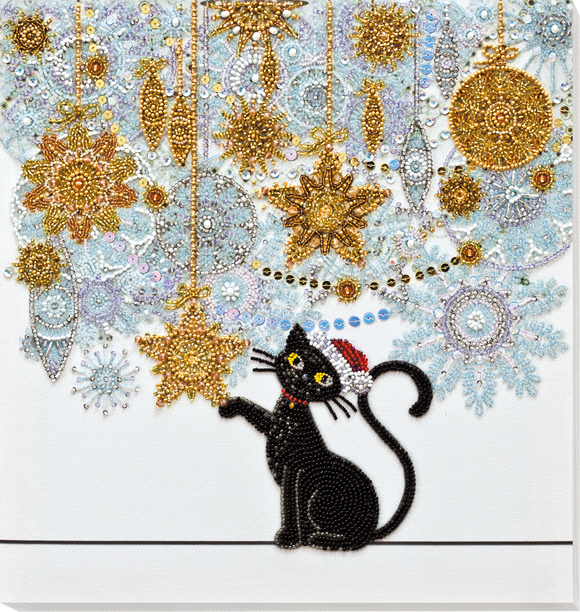 Black cat New Year Abris Art DIY BEAD KIT