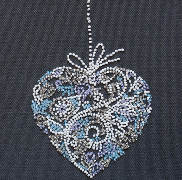 Lace heart Abris Art. Bead embroidery kit