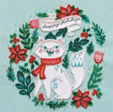 "Cat in a Scarf" Abris Art. Bead embroidery kit