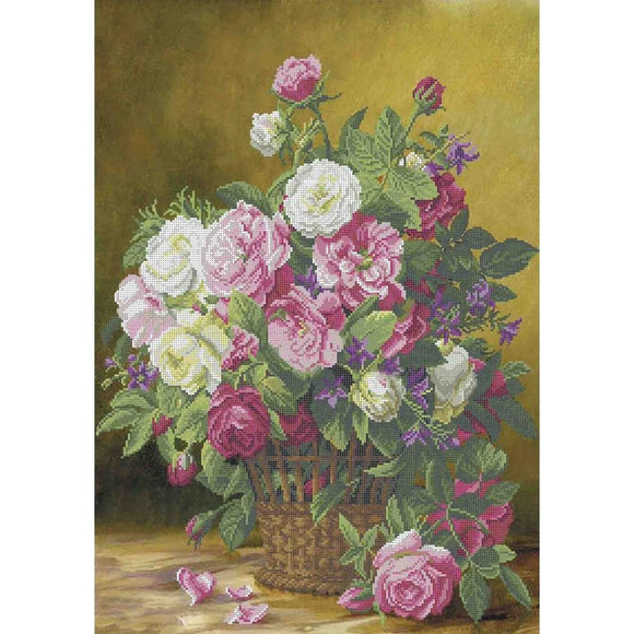 Bead Embroidery Kit DIY FLOWER STILL LIFE beads - Marlena.shop