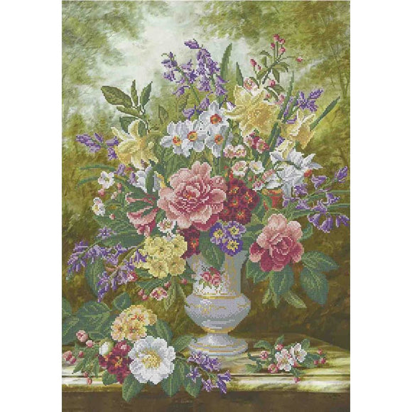 Bead Embroidery Kit DIY SPRING BOUQUET beads - Marlena.shop