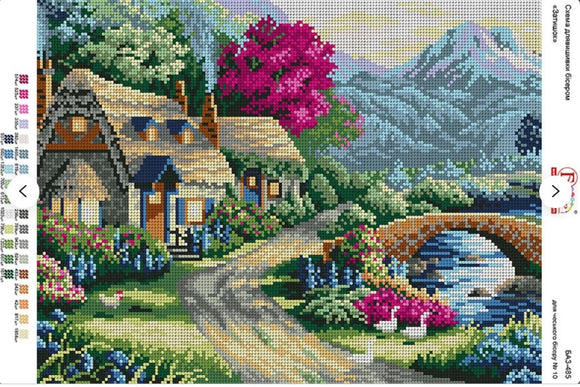 Bead Embroidery DIY spring landscape