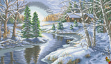 Bead EMBROIDERY kit Winter river