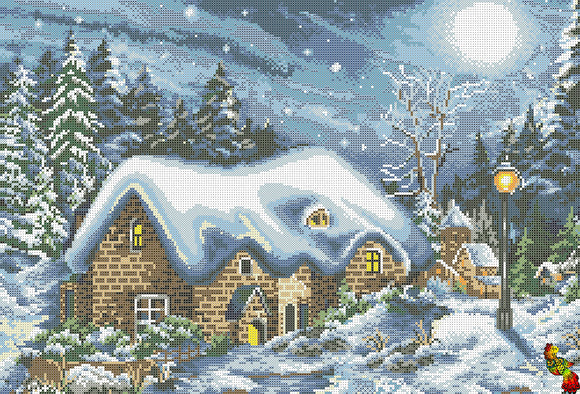 Bead EMBROIDERY kit Winter night