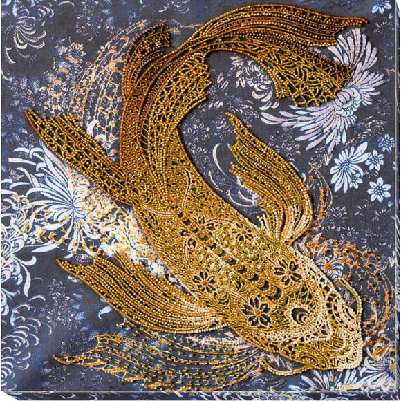 Money fish. Abris Art. Bead embroidery kit. DIY BEAD KIT