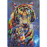 Colored tigers. Abris Art. Bead embroidery kit