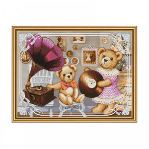 Cross Stitch Kit Bears-music lovers Nova Sloboda