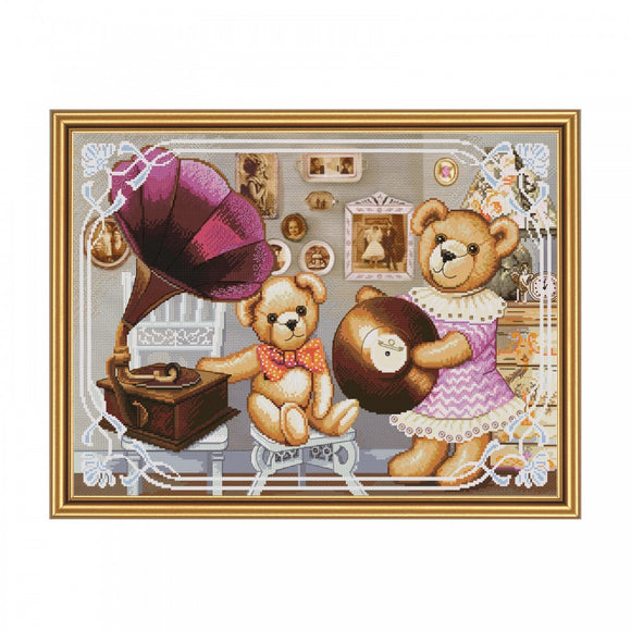 Cross Stitch Kit Bears-music lovers Nova Sloboda