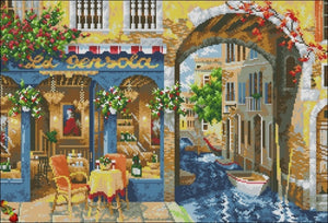 DIY Bead Embroidery kit Cafe Italy