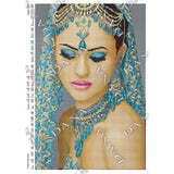 Bead Embroidery Kit  india woman, east - Marlena.shop