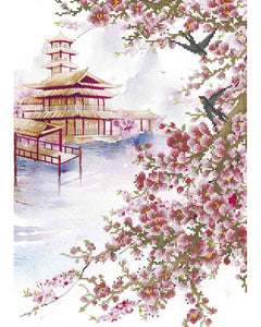 Bead Embroidery Kit DIY SAKURA BRANCH - Marlena.shop