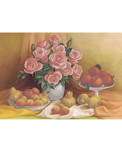 Bead Embroidery Kit DIY ROSES AND FRUITS - Marlena.shop