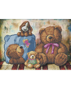 Bead Embroidery Kit DIY PLUSH FRIENDS - Marlena.shop