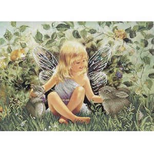 Bead Embroidery Kit fairy baby girl Beadwork - Marlena.shop