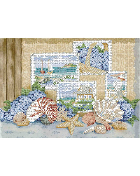 Bead Embroidery Kit DIY sea SUMMER SKETCHES - Marlena.shop