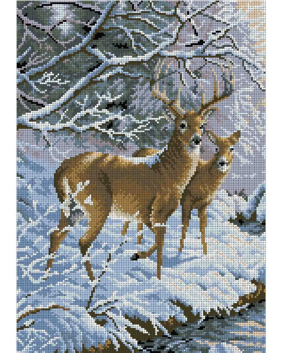 Bead Embroidery Kit DIY deer winter - Marlena.shop