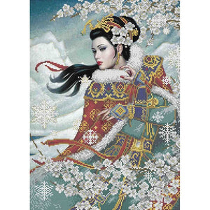 Bead Embroidery Kit Beading asia woman winter - Marlena.shop