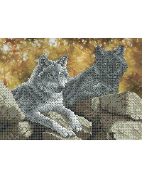 Bead Embroidery Kit DIY NEW ZEALAND WOLVES - Marlena.shop