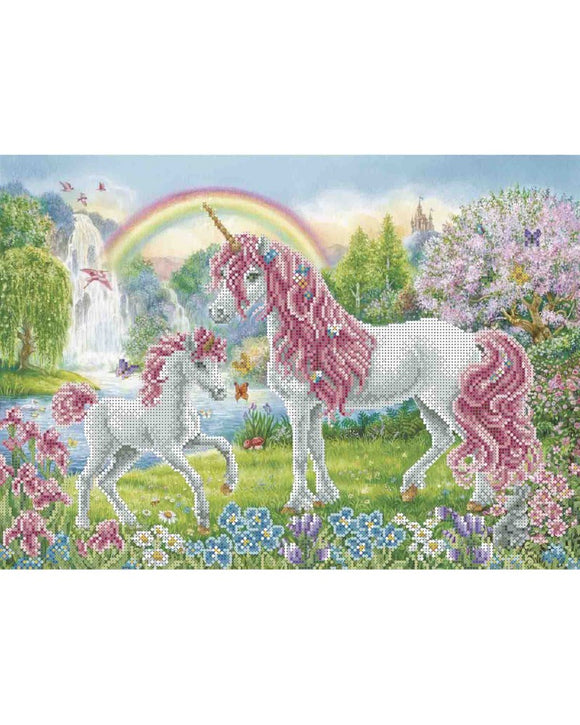 Bead Embroidery Kit DIY MAGIC UNICORNS - Marlena.shop