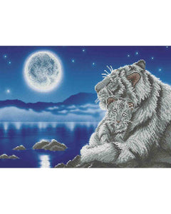 Bead Embroidery Kit DIY tiger and tiger cub - Marlena.shop