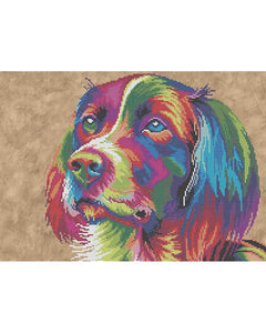 Bead Embroidery Kit DIY RAINBOW DOG - Marlena.shop