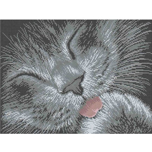 Bead Embroidery Kit DIY picture cat beads - Marlena.shop