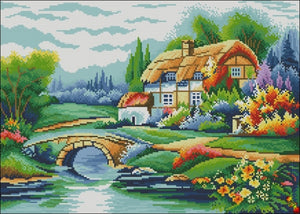 DIY Bead Embroidery kit Dutch landscape