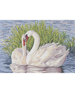 Bead Embroidery Kit DIY two Swans - Marlena.shop