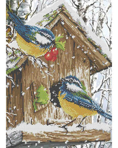 Bead Embroidery Kit DIY WINTER BIRDS - Marlena.shop