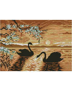 Bead Embroidery Kit DIY Swans - Marlena.shop