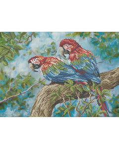 Bead Embroidery Kit DIY PARROTS ARA - Marlena.shop