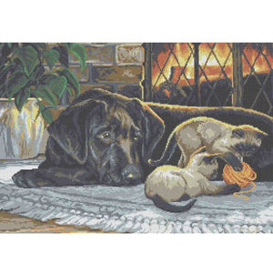 Bead Embroidery Kit DIY picture dog and cats - Marlena.shop