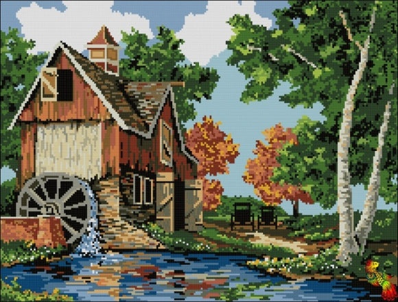 DIY Bead Embroidery kit Village mill