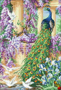 DIY Bead Embroidery KIT Royal peacock