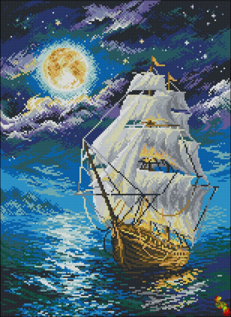 DIY Bead Embroidery kit A fabulous ship