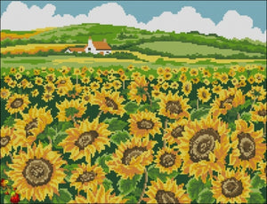 DIY Bead Embroidery kit Golden fields of August